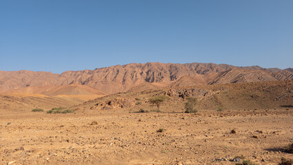 View of the Anti Atlas geological formation in southern Morocco