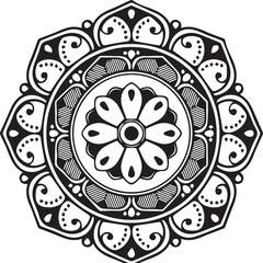 Beautiful flower art and mandala vector design