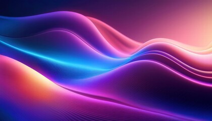 Abstract Waves of Color: A mesmerizing abstract background image featuring vibrant waves of purple, blue, and pink, creating a dynamic and ethereal visual.