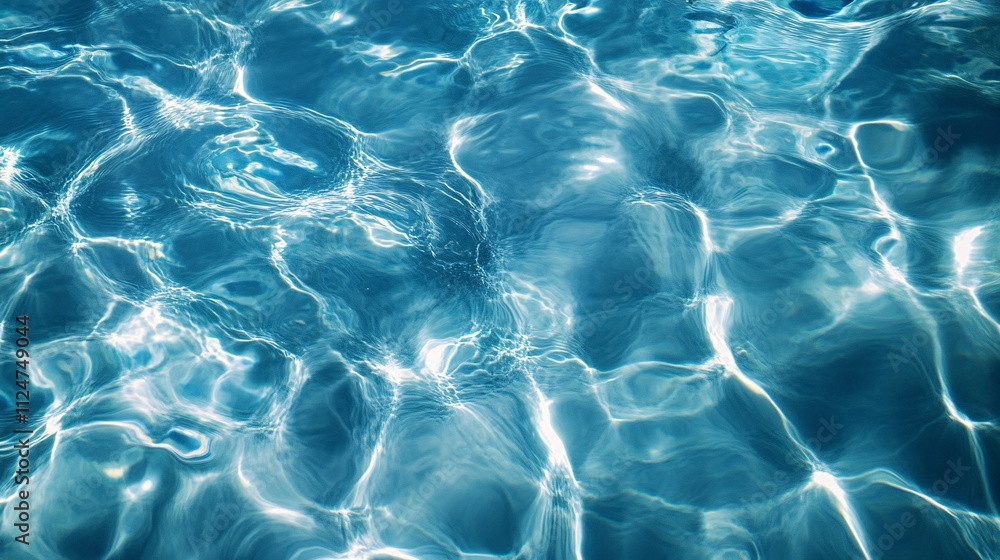 Aufkleber sunlight reflecting and distorting on gently moving water surface