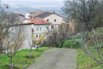 Vista de casas rurales de Poza de la Sal (Burgos)