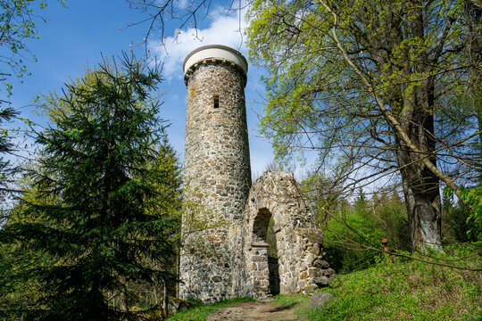 Marianske Lazne (Marienbad) - Hamelika (Panorama) lookout tower in the forest near spa center - Czech Republic, Europe