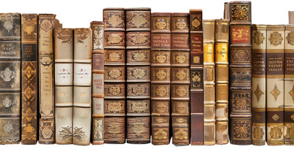 Books isolated on white background , png format