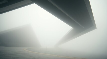 Enigmatic Fog: Abstract Architectural Forms 