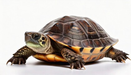 Obraz premium Striking Pose of a Chinese Stripe-Necked Turtle 