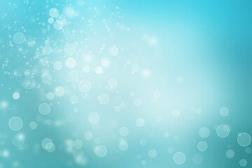 Abstrakcyjne tło, efekt bokeh. Abstrakcyjna tekstura do projektu, lśniący overlay, połysk nakładki, brokat, jasny pył, turkusowy kolor, oryginalny deseń  © anettastar