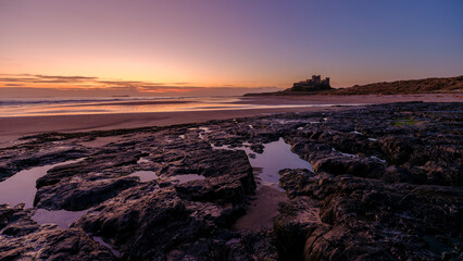 Sunrise on Bamburgh Castle, Northumberland