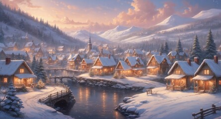 Fototapeta premium Snowflakes and Sweet Dreams