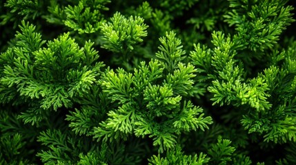 Dense green foliage close-up texture lush and vibrant tones under daylight nature and environmental concept