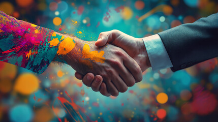 Nonverbale Kommunikation mit Händen, Hand geben unterschiedliche Arten sich zu Begrüßen, Generative AI