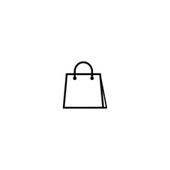 Bags Shopping icon, Web store shopping cart icon shape button. Internet shop buy logo symbol sign. Paper bag simple silhouette. Web site page and mobile app design vector element