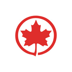 Canada Maple Leaf Logo. Canada red logo for graphics use. Vector illustration