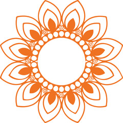 Beautiful flower art and mandala vector design
