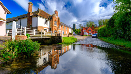 Fototapeta premium The Street in Kersey, Suffolk