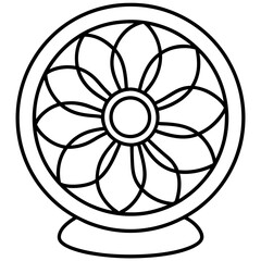 Fototapeta premium Minimalist Cooling Fan Vector Icon Design
