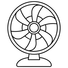 Minimalist Cooling Fan Vector Icon Design