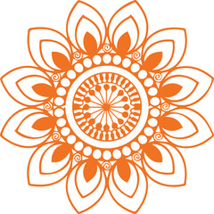 Beautiful flower art and mandala vector design
