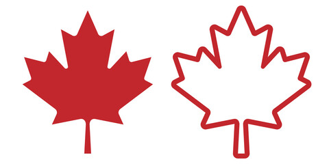 Canada leaf flag icon symbol