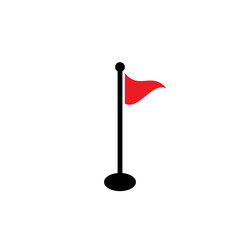 Golf flag icon goal success