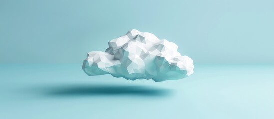 Abstract white cloud illustration floating on solid background