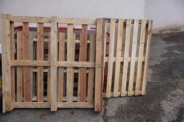 Palette de chantier en bois