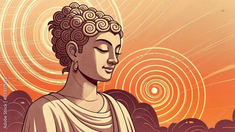 Poster virtual reminiscence a serene figure is portrayed with their features swirling in a sea of pixelatio