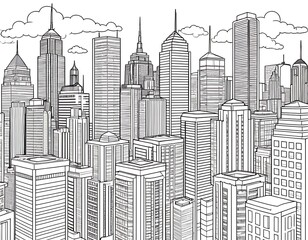 city skyscrapers