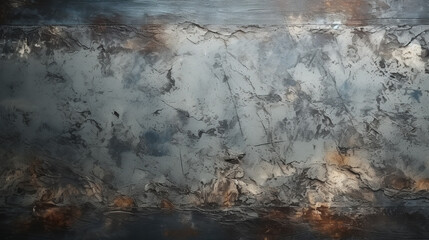 Obraz premium cracked concrete wall covered with gray cement surface as background