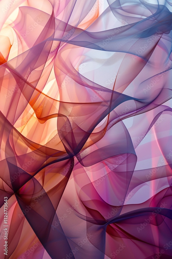 Poster flowing waves of color interlace in a mesmerizing pattern, creating an ethereal effect. the vibrant 