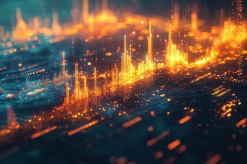 Fototapeta premium Exploring decentralized finance trends and market volatility insights