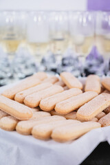 Ladyfingers Cookies on White Tray
