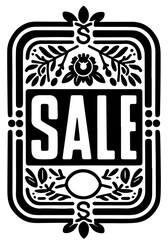 Sale Sign Vector Graphic | Vintage Retro For Retail Icon Illustration