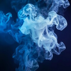 blue smoke on black background