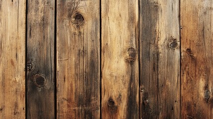 Fototapeta premium Weathered vertical wooden boards creating a rustic and textured background