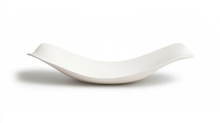 Elegant White Ceramic Dish with Unique Curved Design for Stylish Serving and Decorative Use in Modern Kitchen or Dining Table Settings