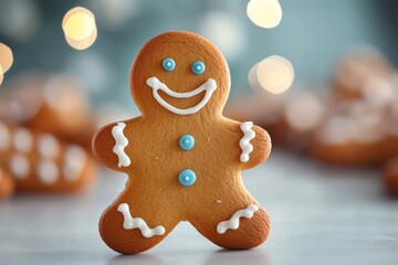 Fototapeta premium Cheerful Gingerbread Man