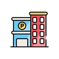 Car Parking vector icon
