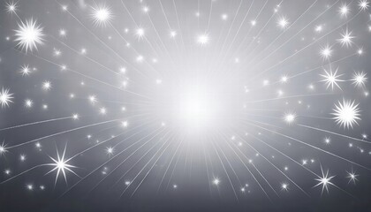 Silver Starburst: A mesmerizing backdrop of silver stars and rays of light radiating outward, creating a sense of  cosmic wonder and ethereal beauty.  