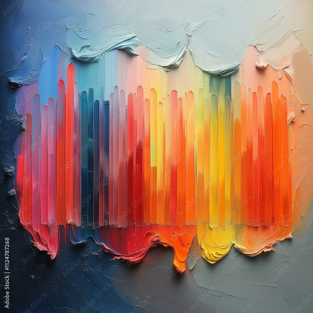 Poster abstract textured background in a combination of multicolored tones.