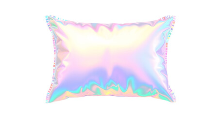 Holographic Pillow isolated on transparent background