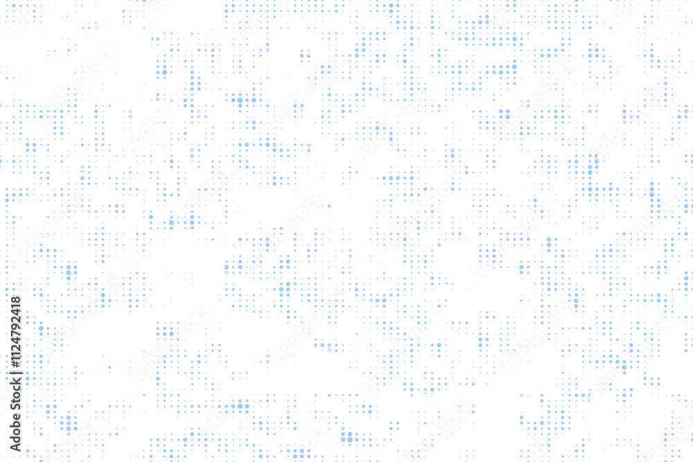 Aufkleber abstract blue dotted pattern in a clean, minimalist style on a white background. concept of digital,