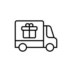 Giveaway outline icons, minimalist vector illustration ,simple transparent graphic element .Isolated on white background