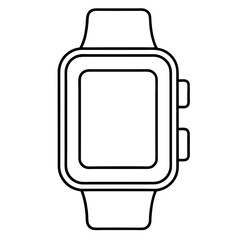 Minimalist Smartwatch Vector Icon Design