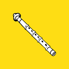 Ney. Oriental Music Instrument. Vector