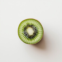 kiwi fruit on white background.