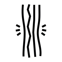 Granulomatosis with polyangiitis line black icon. Vector isolated button.