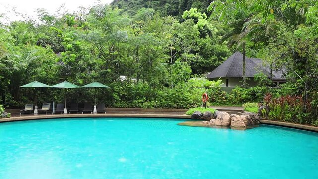 Swimming pool in the luxury resort in Malaysia