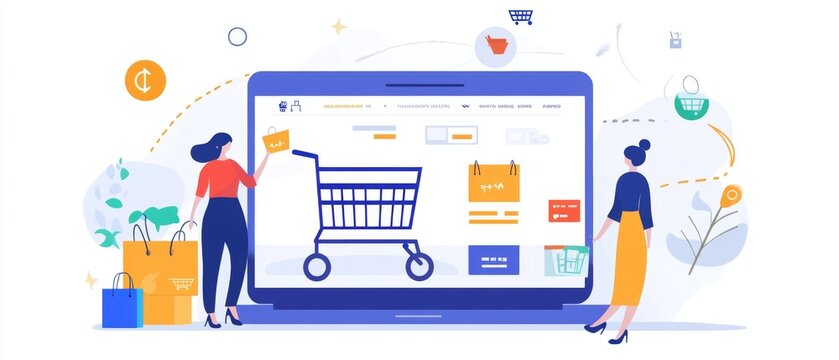 Modern e-commerce platform showcasing a user-friendly cart with quick access options, categorized items, and a smooth checkout process, emphasizing ultimate convenience in online shopping