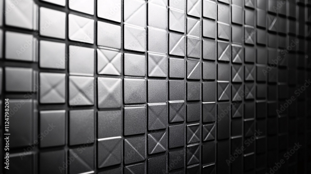 Aufkleber metallic squares forming textured background with x pattern