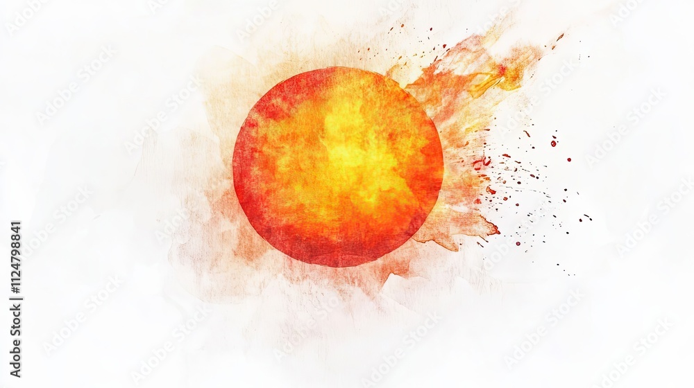 Aufkleber fiery orb exploding in a burst of color